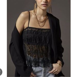 Anthropologie - Black Lace Tank